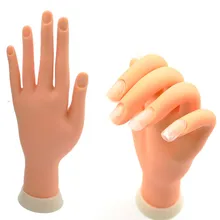 100 шт. Мягкие Накладные палец практика искусственный регулируемые, для ногтей книги по искусству trainning модель руки поддельные регулируемы