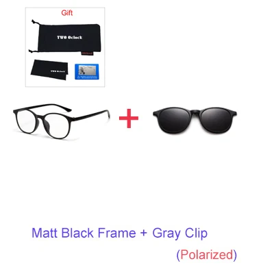big square sunglasses TWO Oclock Magnet Sunglass Women Men Polarized Lens Optical Spectacle Frame Clip On Glasses Men Round TR90 3D Night Vision A2245 big cat eye sunglasses Sunglasses