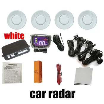 

Car LCD Parking Sensor Kit 4 Sensors LCD Display Reverse Backup Radar Monitor System 12V 9 colors for option Free Shipping