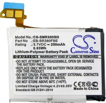 

Cameron Sino 250mah battery for SAMSUNG Gear 2 Neo SM-R380 SM-R381 B1230J1EA EB-BR380FBE PGF582224H batteries