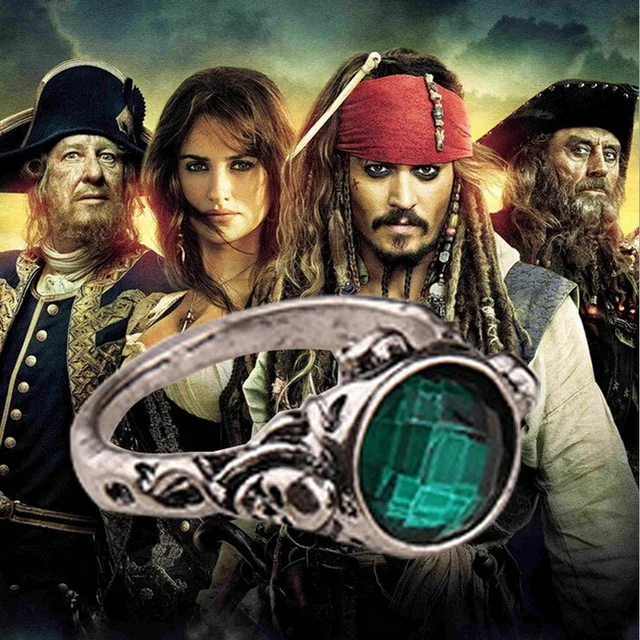 pirates of the caribbean ring Captain Jack Sparrow death finches skull