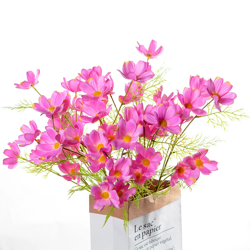 

1PC/lot 60cm Long Artificial Silk Oncidium Flower Calliopsis for Wedding Home Decoration Persia Flower Arrangement Party Decor
