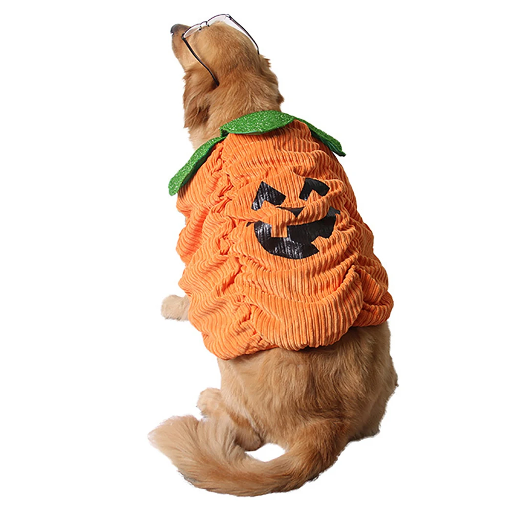 Одежда для собак, тыква, креативный Забавный костюм на Хэллоуин для собаки с тыквой