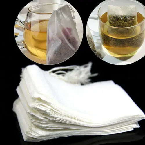 

100 Pcs Empty Teabags String Heat Seal Filter Paper Herb Loose Tea Bags Teabag Empty Tea Bags