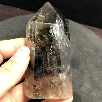 

Naturally formed tawn-colored hair crystal quartz crystal wand point wand meditation chakra healing crystal wand point healing