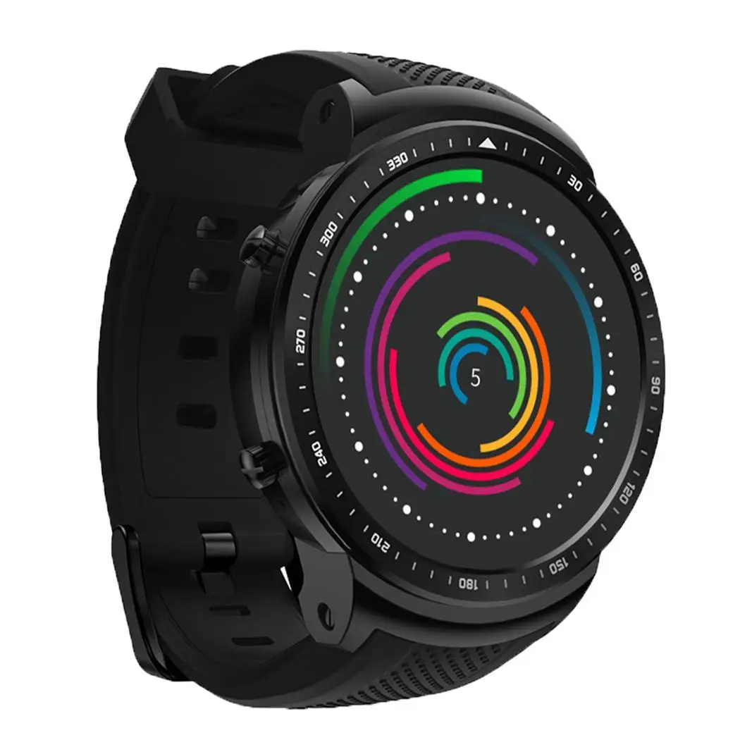 Multi-function Heart Rate Smart Global Positioning Movement 320 x 320 Pixels 500 mAh Black TPU Round Watch