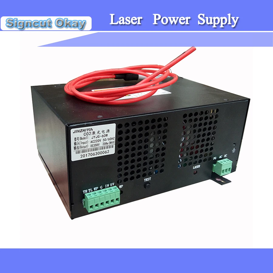 

60W Laser Power Supply 110/220V with Laser Tube 60W Used for Laser Engraver cutter Machine 3040 4060 6090