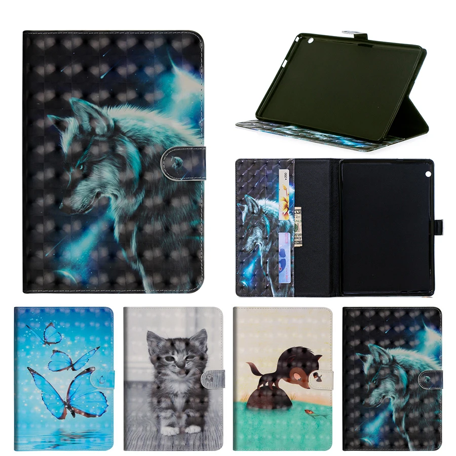 

Print PU Leather Case Stand Flip Cover For Huawei MediaPad T3 10 AGS-W09 AGS-L09 AGS-L03 9.6"inch Case for tablet 10.1 inch