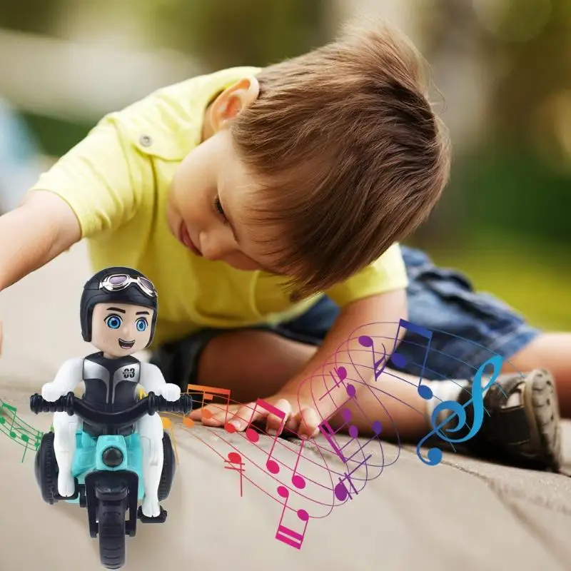 Креативный Детский Электрический игрушечный трехколесный велосипед музыкальное освещение игрушечные мотоциклы вращение рулон скутер