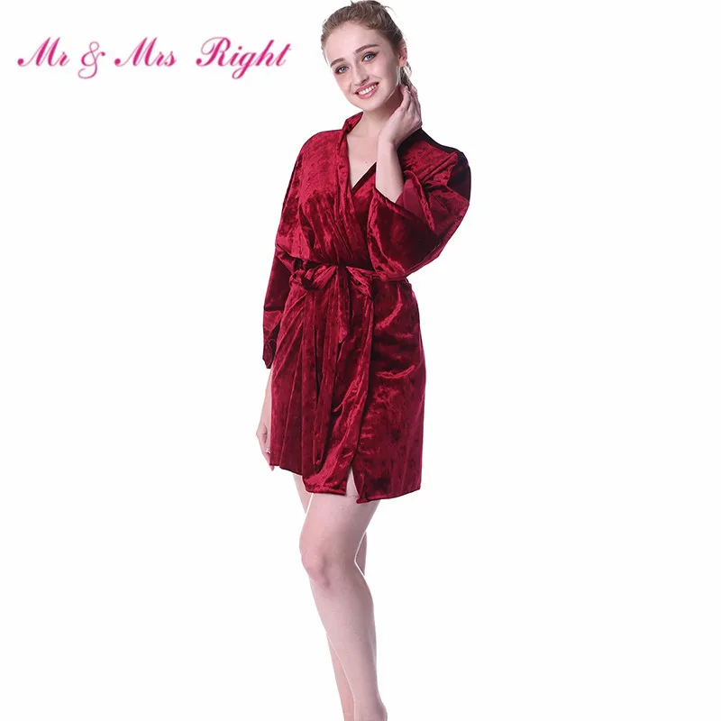 Mr & Mrs right теплое кимоно халаты для женщин зимний ночной халат женское белье