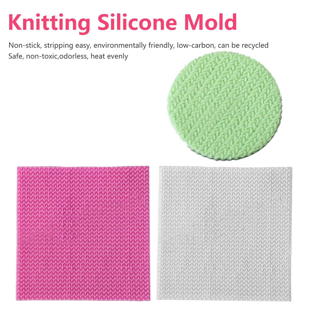 

Knitting Wool Lace Pattern Fondant Silicone Molds Knit Printing Pad Texture Template Cake Decorating Kitchen Baking Tools