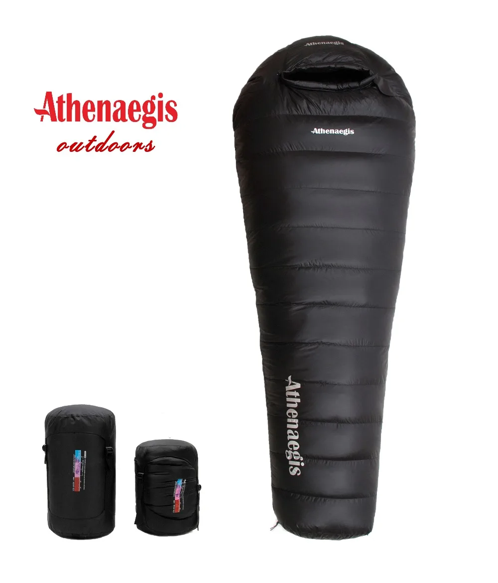 

Athenaegis ultralight comfortable 800g white goose down filling can be spliced winter sleeping bag