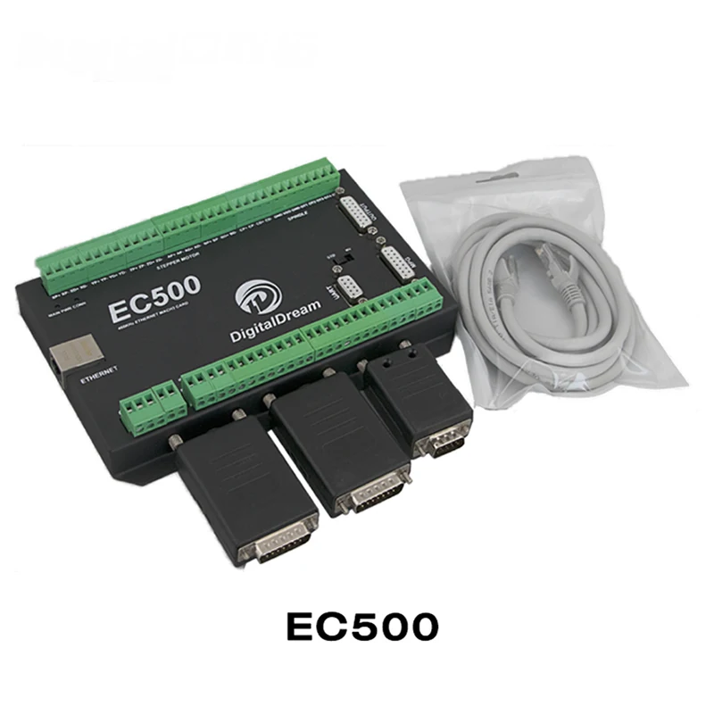 

new EC500 Ethernet 3-6 Axis Mach3 CNC Motion Control Card Breakout Board 460KHz 24V DC Support Standard MPG&Stepper/Servo Driver