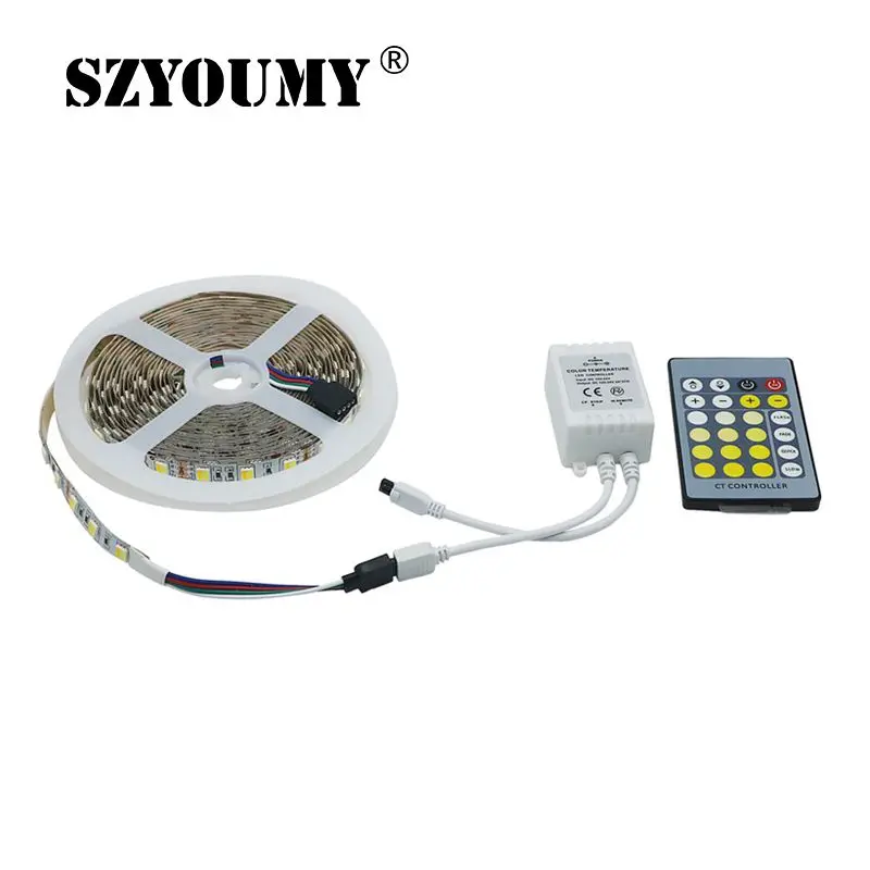 5 м SMD 5050 двойная белая светодиодная лента 12 в 60 светодиодов/м IP20/IP65