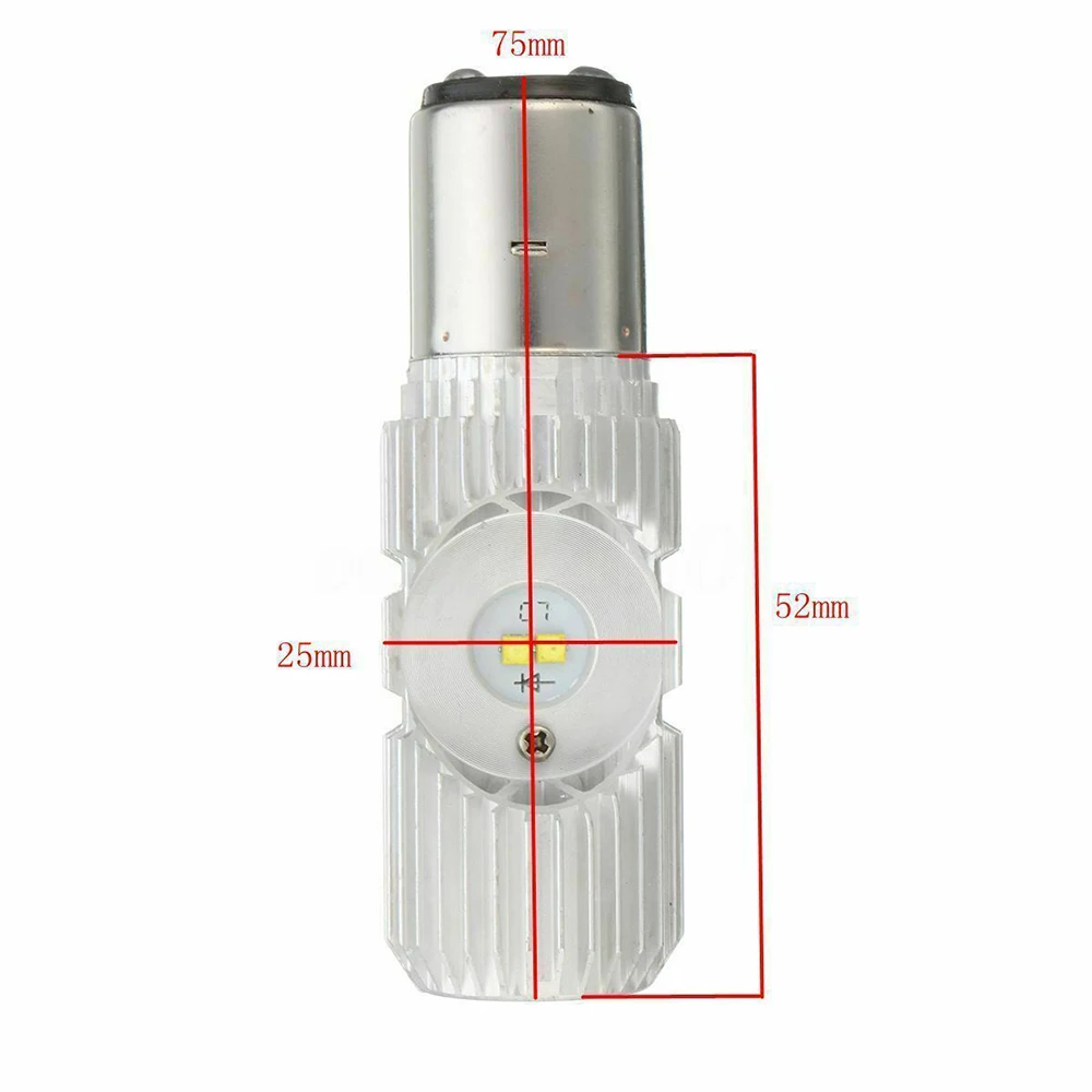 Ampoule светодиодный мото скутер мотоцикл светильник светодиодный мотоциклетный головной светильник лампа для Vespa Kymco Suzuki Honda Bajaj 12 В BA20D 6500 к 1400LM