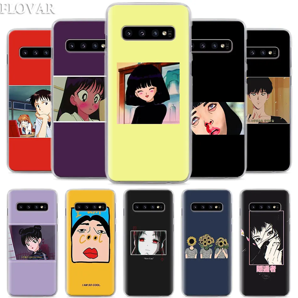 

Japanese anime Love Friend ART Phone Case for Samsung Galaxy S10e S10 Plus S7 S8 S9 Plus Note 8 9 M10 M20 M30 Hard Case Coque