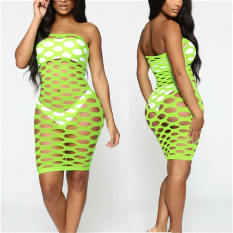 

Summer Women Sexy Hollow Out Beachwear Cover Up Swimwear Dress