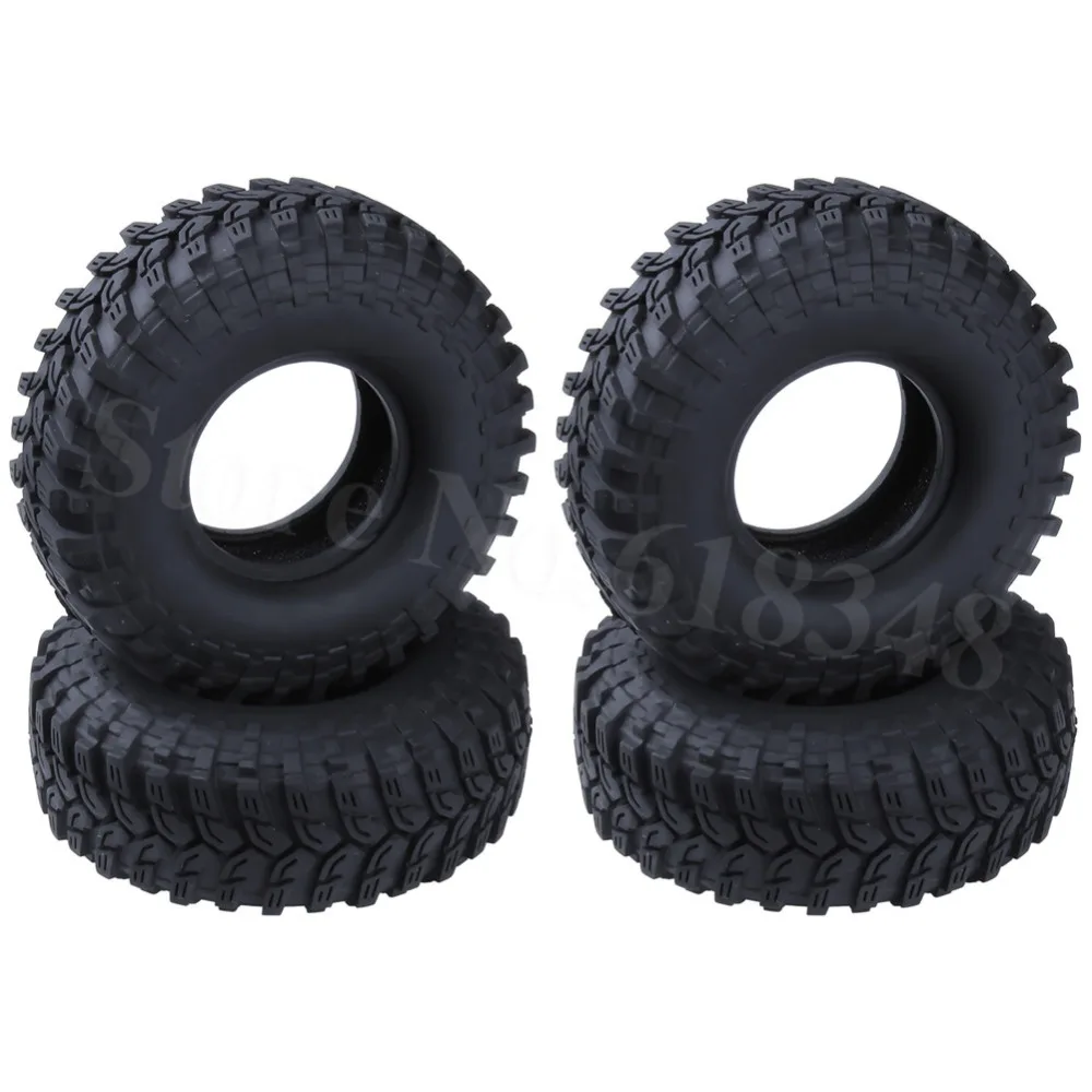 

4Pcs Rubber 1/10 RC Rock Crawler Tires With Foam Inserts OD:115 mm ID:52 mm Width:40 mm For RC Model Car Accessories