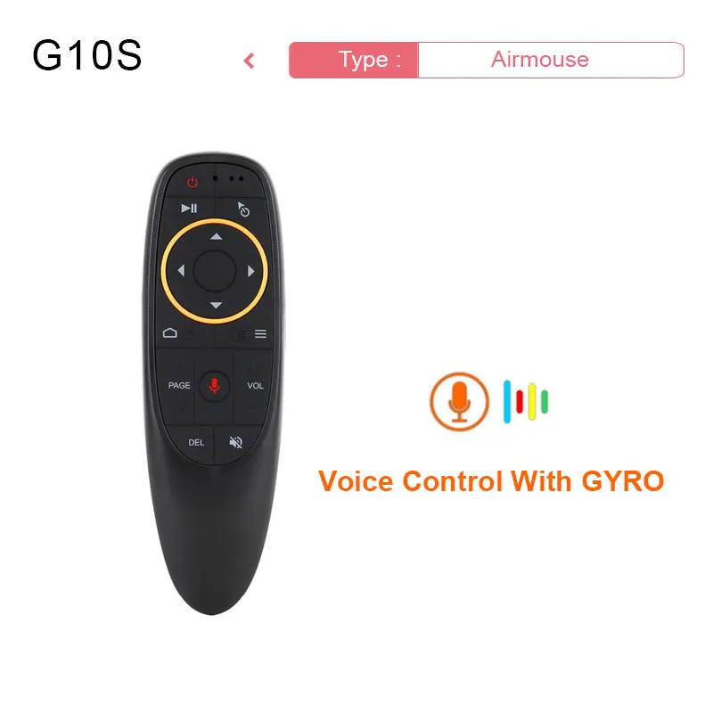 

G10S Voice control Air Mouse 2.4GHz Wireless Gyro Google Microphone Remote IR Learning 6-axis for H96 X96 Android TV Box PC