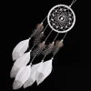 Indian White Dream Catcher Wall Car Hanging Decoration Silver Feather Core Bead Handmade Dreamcatcher 1