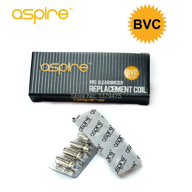 

Wholesale Original Aspire BVC Core Atomizer Coil Wire 1.6/1.8/2.1ohm Aspire Coil Ego Atomizer Head E Cig Coils Heads 75Pcs/Lot