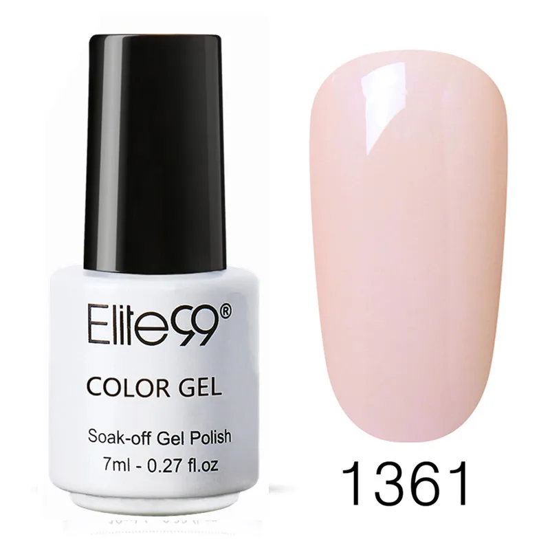 Elite99 7 мл жемчужный УФ-гель для ногтей чистый цвет УФ-Гель-лак замачиваемый светодиодный Профессиональный Гель-лак длительного действия Гель-лак - Цвет: 1361