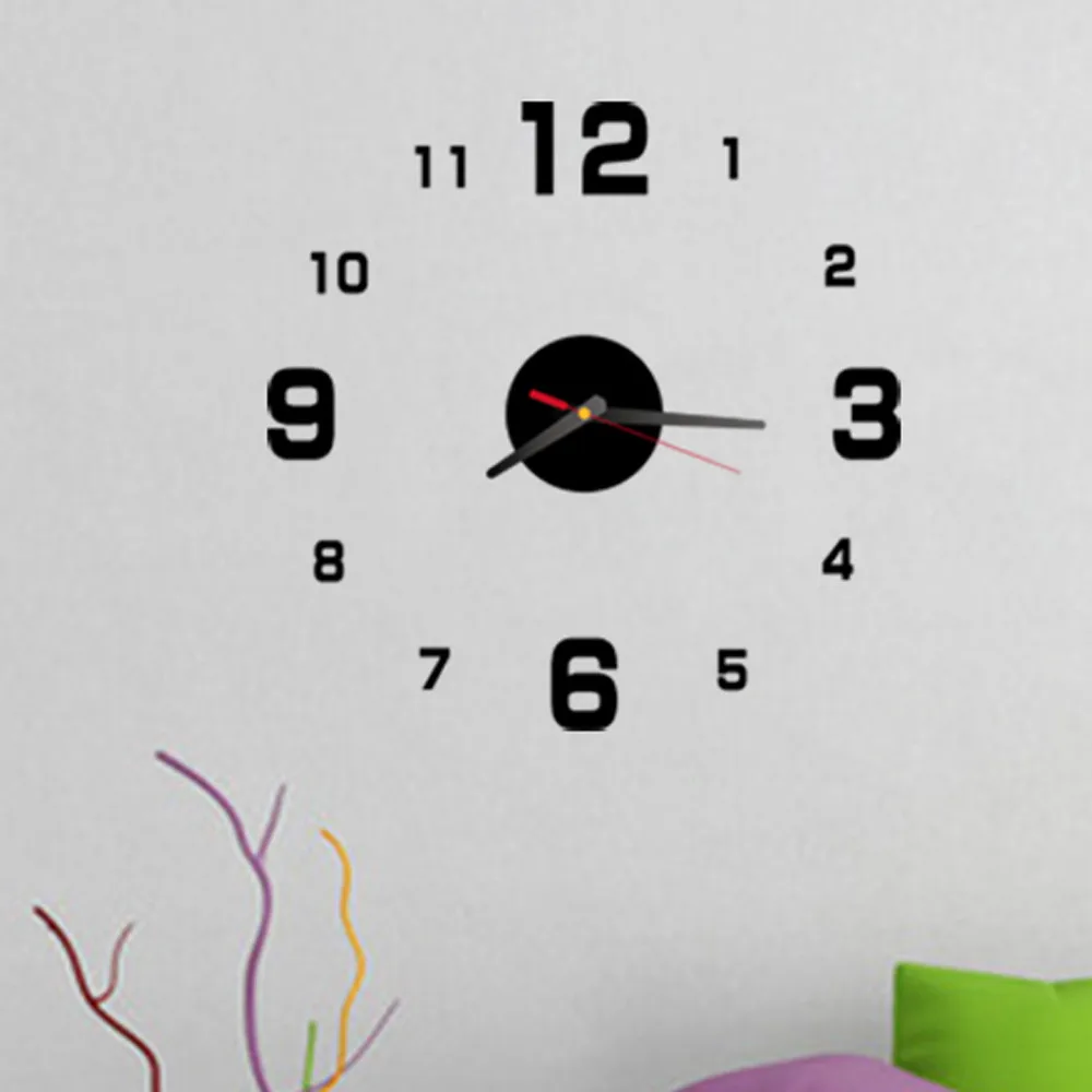 

New High Quality and Durable Fashion Acrylic DIY Self Adhesive Interior Wall Creative Decoration Clock Drop Shipping