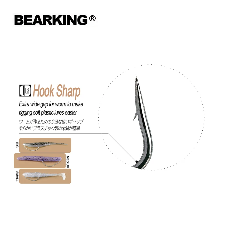 BEARKING 10 шт., 1 г, 2 г, 3 г, 4 г, 5 г, 6 г, 7 г, 10 г, 20 г, 22 г, кривошипный крючок, свинцовый крючок для рыбалки, джиг-приманка, жесткая приманка, мягкий крючок под червя