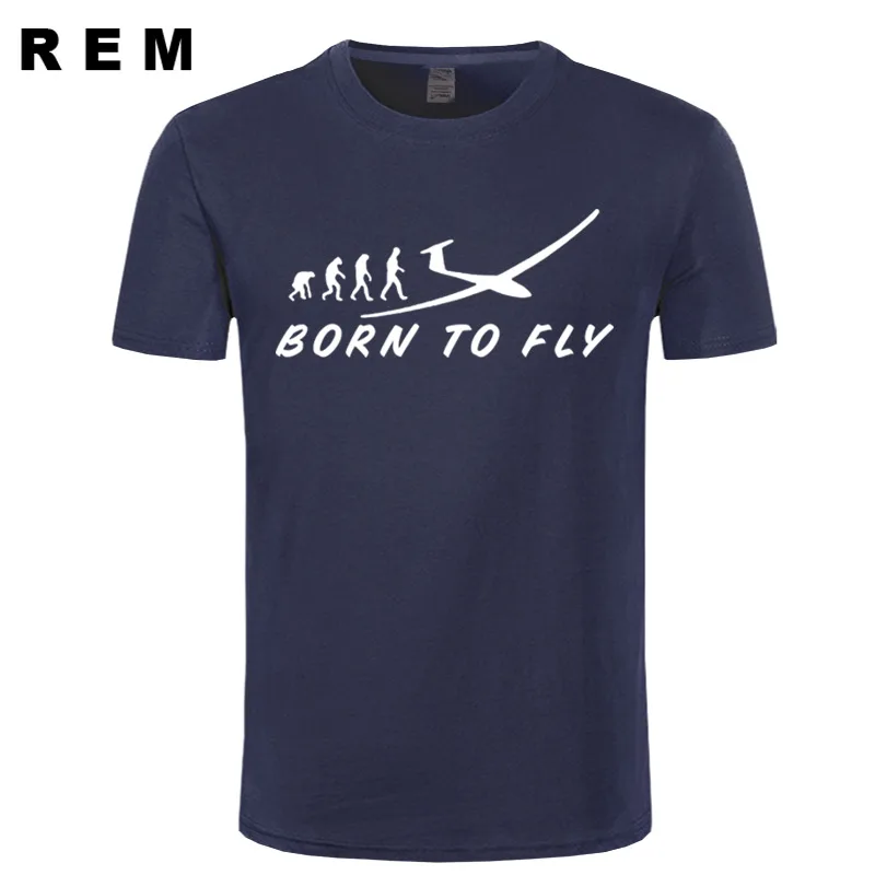 REM, летняя мужская футболка, эволюция, BORN TO FLY, самолет, пилот, дизайн, человек, хлопок, 3d, футболка, хит, одежда, топы - Цвет: 7