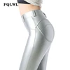 FQLWL-mallas de piel sintética para mujer, Leggings gruesos/negros/de realce/de cintura alta, de talla grande, Sexy, para invierno ► Foto 3/6