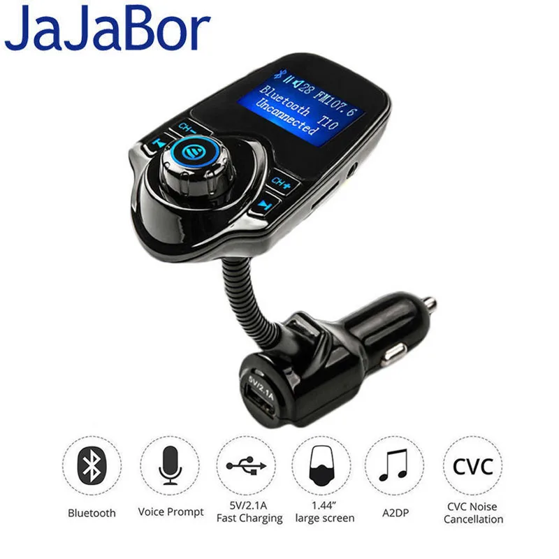 JaJaBor FM передатчик Bluetooth автомобильный комплект громкой связи AUX MP3 музыкальный
