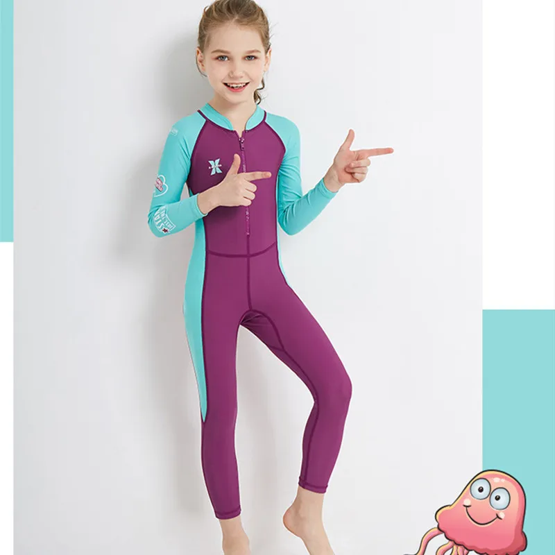 Детский купальник для дайвинга, купальный костюм для серфинга 2,5 мм, неопреновый полный костюм, защита от УФ-лучей для детей