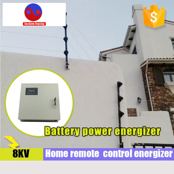 Free shipping remote control electric fence energizer for home security