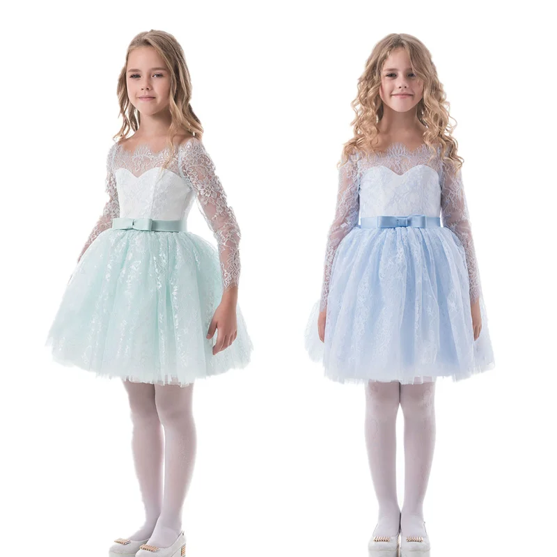 

Elegant Princess Dress Children Girls Evening Party Dress 2019 Summer Kids Dresses For Girls Costume Lace Girls Wedding Dress