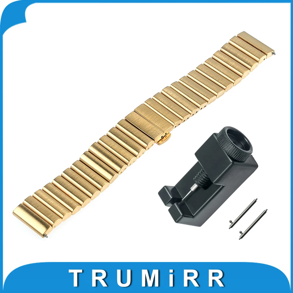 22mm Stainless Steel Watch Band Quick Release Bracelet Strap for Motorola Moto 360 2 Gen 46mm