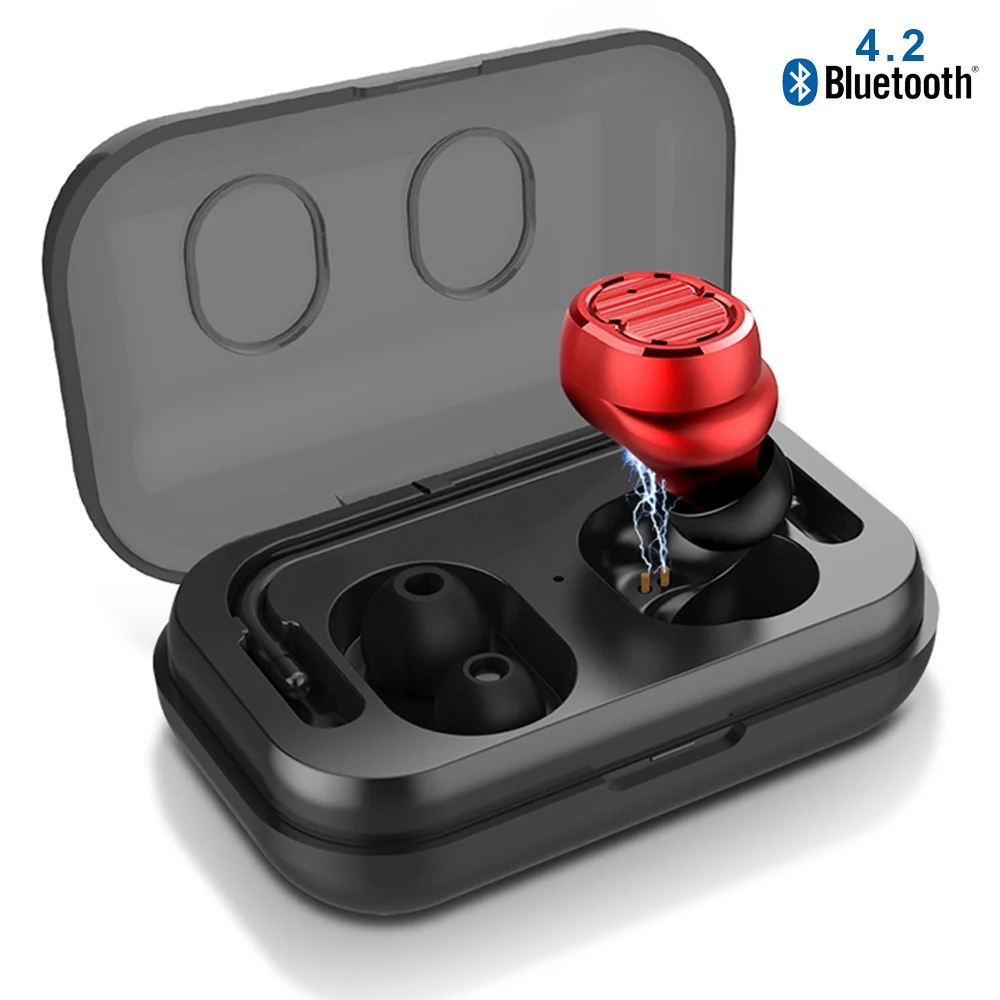 

Original TWS 4.2 Bluetooth Earphone Wireless Headphones With Mic HiFi Headset For Mobile Phone Auriculares Bluetooth Inalambrico