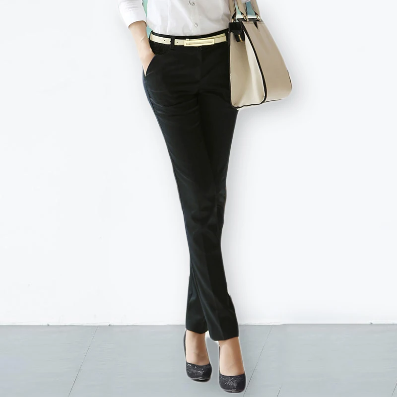 women's top quality casual elastic cotton Pencil pants 2018 New arrival elegant ladies office work pants big size trousers women Pants