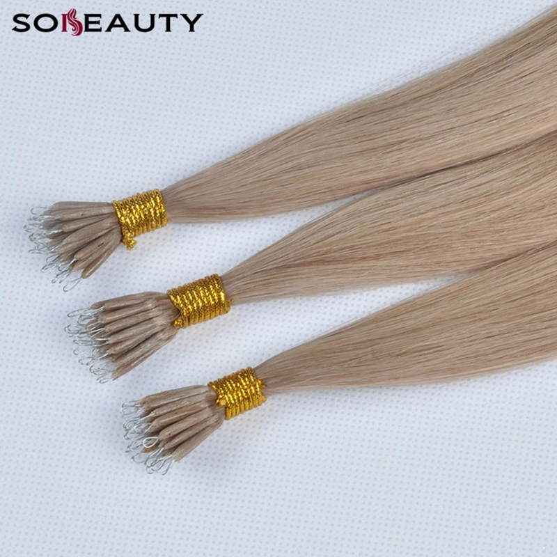 Sobeauty волосы remy 50 шт/упаковка 20 дюймов нано кольцо человеческие для наращивания