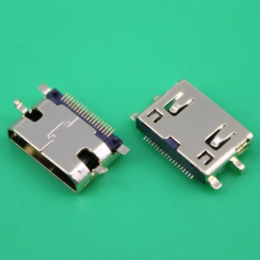 YuXi 1pcs Gold plating MINI connector-hdmi Female Socket 19Pin C Type Sinking plates 0.8mm SMT+DIP foot | Компьютеры и офис