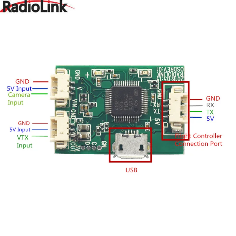 Radiolink Mini Модуль OSD для PIX / Pixhawk плата контроллера полета RC Drone|Детали и аксессуары| |