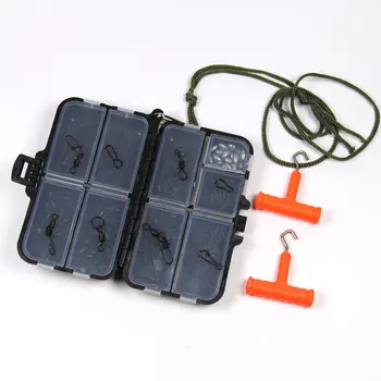 

[180 PCS] Combo Carp Fishing Swivels Snaps Quick Clips Terminal Tackle Accessories with 20pcs Egg Sinker 1g Free Box Package