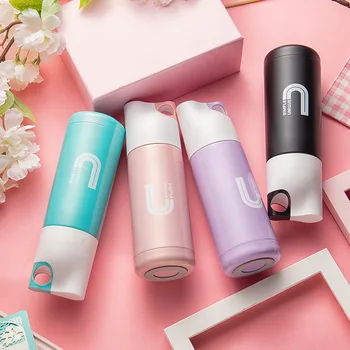 

2018 New fashion classic U typle creative design fresh student style 304 stainless steel vacuum cup