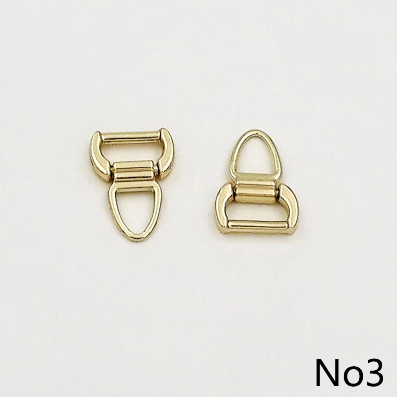 Meetee 20/50pcs D Ring Zipper Puller Metal Zipper Slider DIY Wallet Bag Ring Hang Buckles Luggage Hardware Accessories ZT011 - Цвет: 3-lightgold