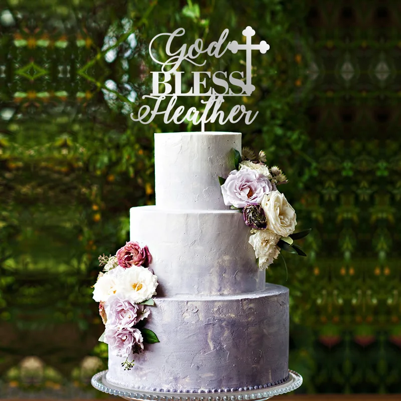 VOILEY® Topper 1PCS Gold&Silver Diamond Cross Cake Religious Wedding Christening VOILEY® Topper 1PCS Gold&Silver Diamond Cross Cake Religious Wedding Christening