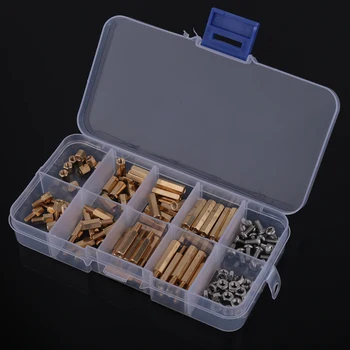 

120Pcs Brass Golden M3 Screw Standoff/Spacer Brass Hex Stand-Off Pillars DIY Set Threaded