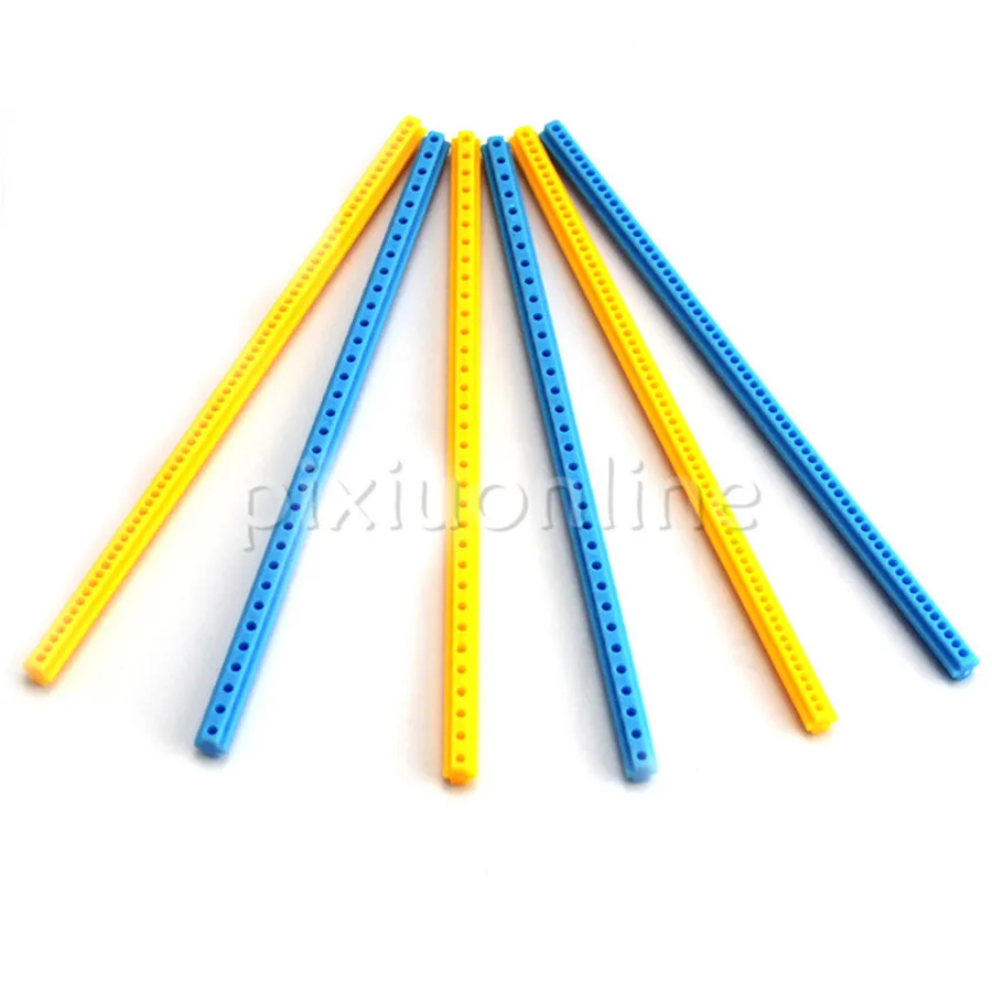 3pcs/pack J664b Yellow/blue Color 165*7*7mm Multi-hole Plastic Stick Maker Use Free Shipping Russia 3pcs lab industrial 405nm 20mw purple blue laser dot line cross diode module 3v 6v 13x42mm