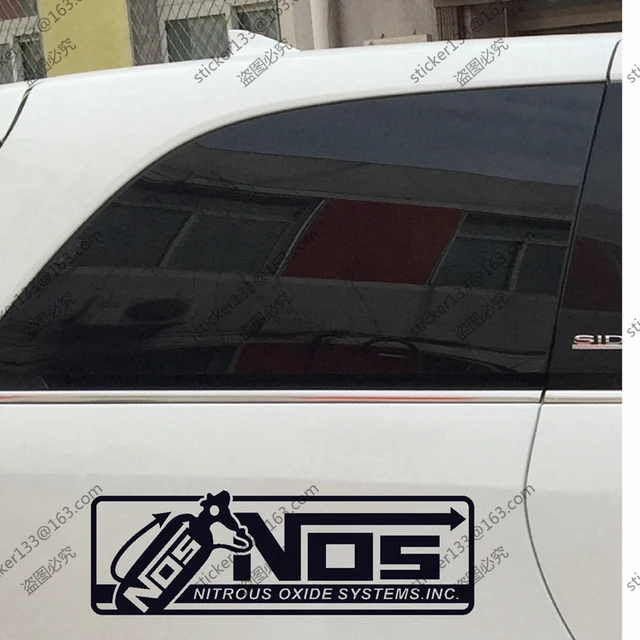 nos nitrous oxide system vinyl car decal bumper sticker choose your bumper sticker size