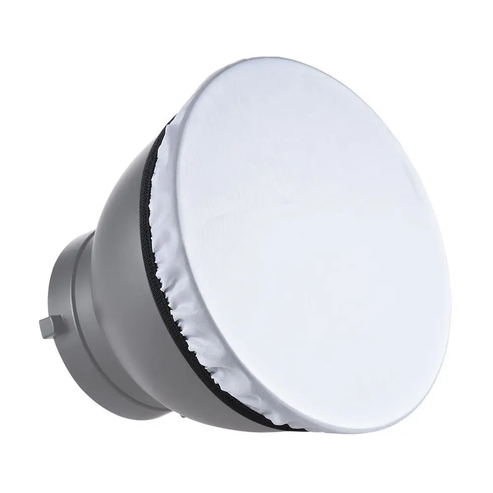 Топ предложения светильник для фотографии мягкий белый рассеиватель ткань для 7 дюймов 180 мм Стандартный студийный стробоскопический отражатель