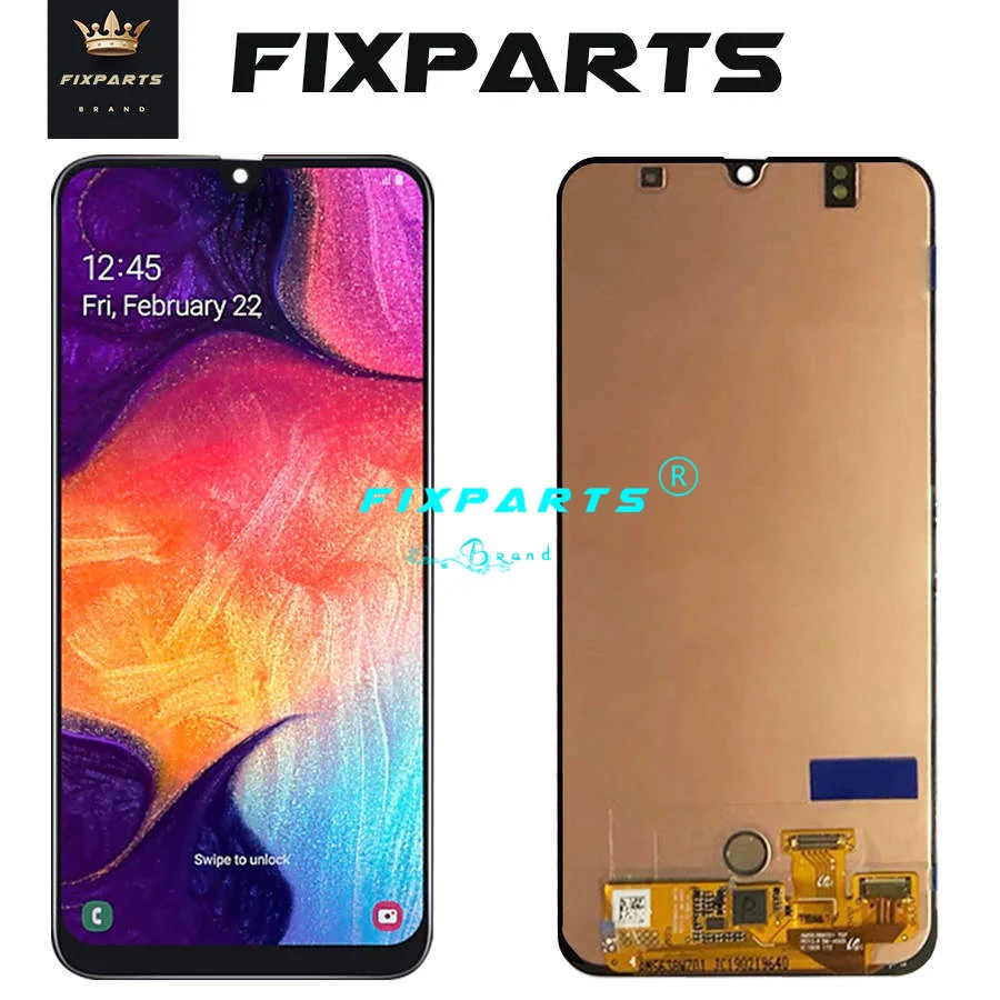 Супер AMOLED lcd для SAMSUNG Galaxy A50 A505 дисплей кодирующий преобразователь сенсорного экрана в сборе A50 A505F lcd для SAMSUNG A50