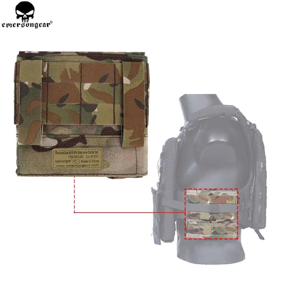 

EMERSONGEAR AVS Side Armor Carrier Set Molle Protective Carrier for AVS JPC Vest Mutlicam Hunting Accessories EM8329